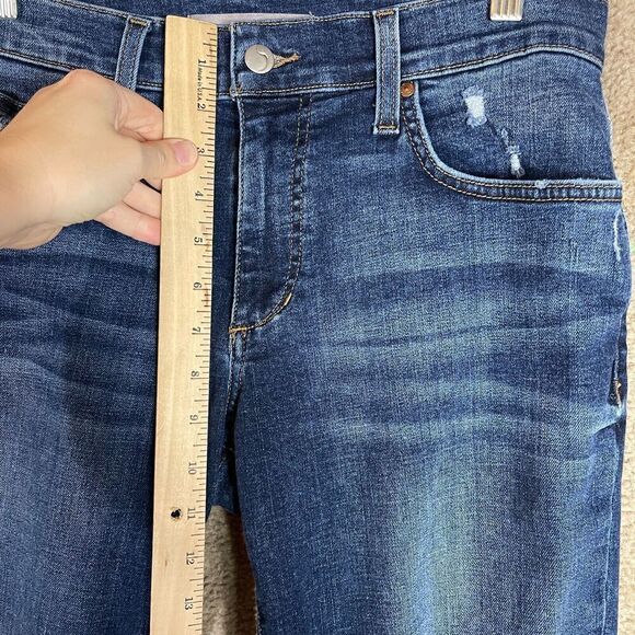 Joe's Jeans Slim Straight Fit Jeans Mens 29 x 31 Albie Blue Dark Wash Distressed - Picture 7 of 14